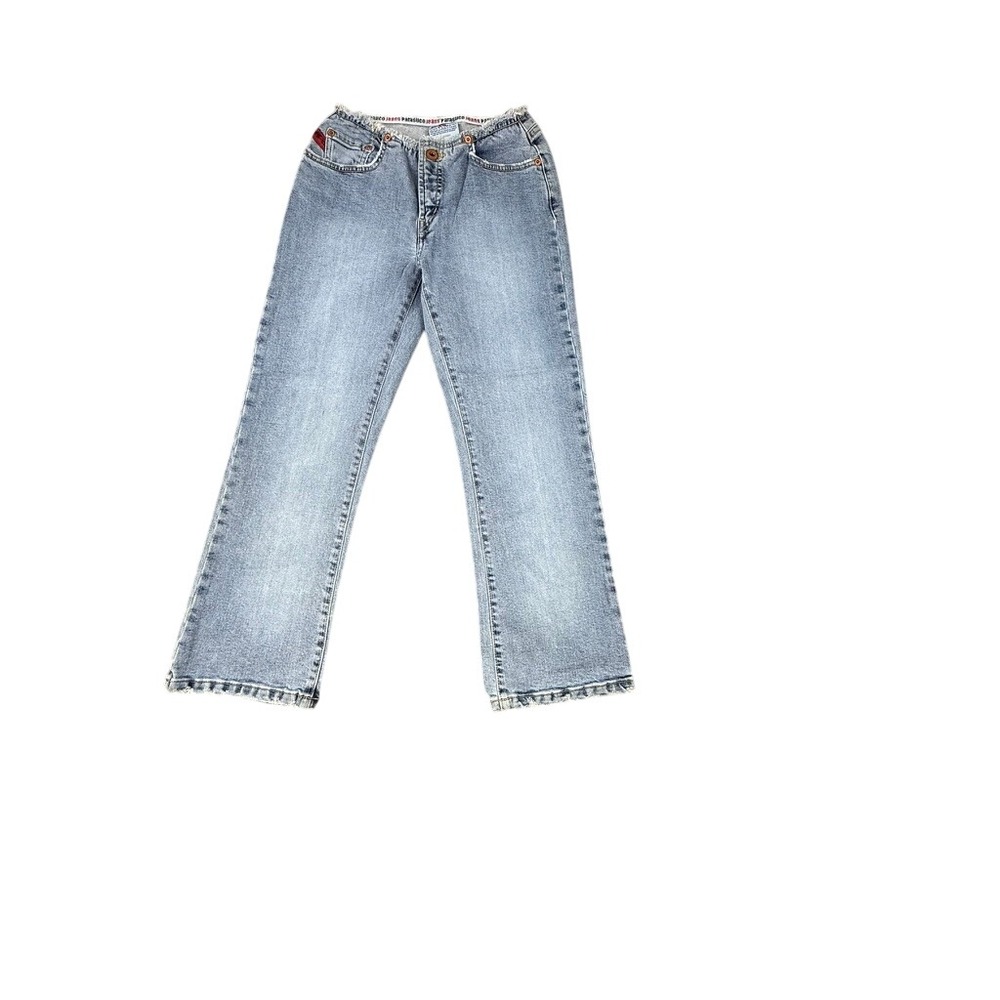 Parasuco Jeans Womens 24 Light Wash Frayed Waist Straight Leg Denim 8098DG